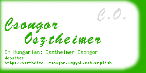 csongor osztheimer business card